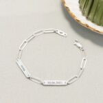 Kağıt Klips Bağlantı Gümüş Bilezik