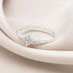 Moissanite Dört Yaş Küme Yüzük