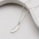 Kişiye Özel Tüy Gümüş Kolye