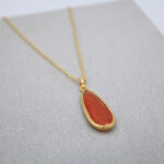 Turuncu Kaplama Hastaş Kolye