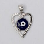 925 Ayar Gümüş Nazar Boncuklu Kolye Ucu